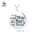 Jenia Love Story 18K Gold Plated Round Pendant Gold Jewellery Designs Necklace